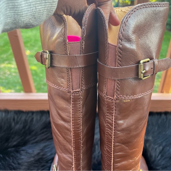 Enzo Angiolini “Eero” Brown Leather Riding Boots - Picture 10 of 13